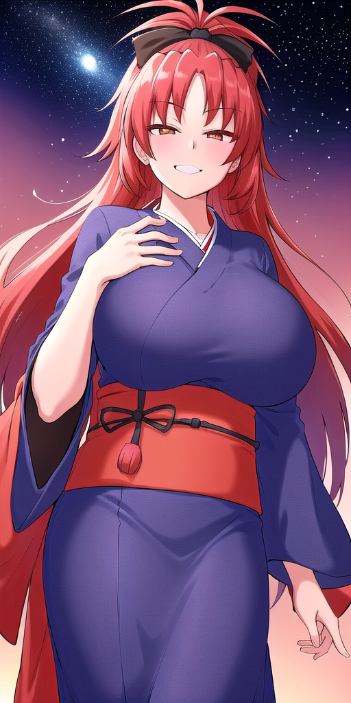 11204-1496321165-_lora_kyouko_sakuraV2_0.7_ kyouko_sakura, huge_breasts, standing, solo, japanese_clothes, starry_sky,, masterpiece, best quality.png